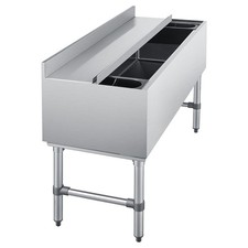 Uimoso 137.4 Qt Commercial Ice Bin 48 x 19in Underbar Ice Bin with Sliding Cover picture