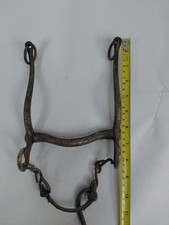 Vintage Rusted Western Horse Curb Bit Steel Ported Mouthpiece Long Shank picture