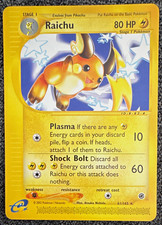 The Pokemon Company Raichu 061/165 Expedition Base Set English Rare Regular 80HP picture