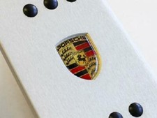 Rennline Alum Silver Dead Pedal Porsche Dome Decal Crest For 996/986/997/987 picture
