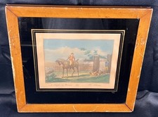 ATQ VTG Vernet Levachez Equestrian Horse Fox Hunters Engraving Lithograph picture