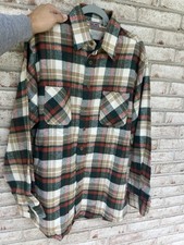 Vintage Big Mac Shirt Men's Large Tall Brown Plaid Heavyweight Flannel Pockets picture