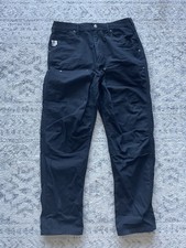 Manresa MiUSA Black Carpenter Pants Carharrt-style Double Knee 34x31 picture