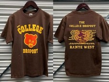 Kanye West College Dropout 2 Side Short Sleeve Cotton T-shirt Reprint S-5XL picture