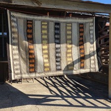 Antique Large navajo rug 5x8 striped blanket picture