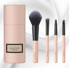 Gucci Beauty Makeup Pink/Black Brush Set, 4pc With Pink Case & Lid. New picture