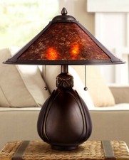 Mission Craftsman Mica and Bronze Table Lamp - New picture
