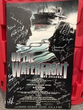 On The Waterfront on Broadway CAST SIGNED Original Window Card Lobby Poster picture