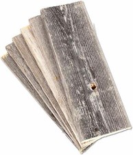 BarnwoodUSA Rustic Farmhouse Weathered Gray Reclaimed Wood Planks (6-Pack) 3.5