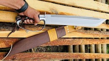 EGKH- 15 Inches Custom Handmade D-Guard hunting predator full tang knife-Sword picture