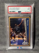1992 Fleer Drake's Shaquille O’Neal RC🔥PSA 9🔥Orlando Magic HOF👀👀 picture
