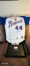 Hank Aaron Signed Atlanta Braves #44 Baseball Jersey PSA/DNA Authentic picture