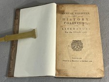 Antique American History Book Annual Register 1768 Revolutionary War Boston etc picture