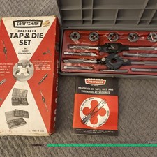 NOS New SEARS Craftsman SAE Kromedge Tap & Hexagon Die Set  52055 USA picture