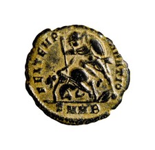 Attractive Constantius II, 337-361. Follis SMNB Half Spearing Horseman COA picture