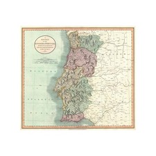 John Cary's 1801 Historical Map of the Kingdom of Portugal picture