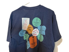 NEW 2026 Masters Tournament Large Heathered Navy T-Shirt Large - Vintage Badges picture