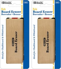 Chalkboard Eraser Wood Felt Blackboard Whiteboard Eraser Dustless Duster 2 PACK picture