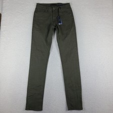 American Tall Jeans Mens 28x36 Olive Green Carman Tapered Fit Denim NEW picture