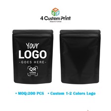 4CustomPrint Foil Mylar Bags Smell Proof Stand Up Food Storage Custom Print Bags picture