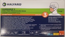 *40-Pieces* Halyard FluidShield Level 3 Procedure Face Mask Earloop Orange 47107 picture