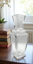 Vintage Baccarat Heavy Lead Crystal Pearl Pattern Floral Vase By Savinel & Roze picture