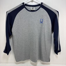 VTG Lee Sport Indianapolis Colts Mens Raglan Long Sleeve Gray Shirt Size 2XL picture