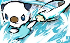 Pokemon ishmam pokmon oshawott cyan playmat gaming mat picture