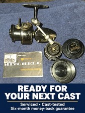 Mitchell 300 Spinning Reel Seller Certified Cast Tested Spare Spool Case Manual picture