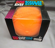 NEW Schylling NeeDoh Fuzz Ball Wild Cats Orange Squeeze RARE WINKING picture
