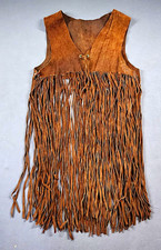 Authentic 1969 Woodstock Worn Leather Vest Original Hippie Festival Pls Re Desc picture