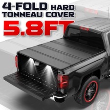 5.7 / 5.8FT 4-Fold Hard Tonneau Cover for Ram 1500 Short Bed 2009-2026 Aluminum picture
