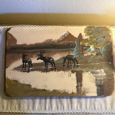 Joe R Breckenridge “Cowboy Joe” Original Oil on Wood plank Signed picture