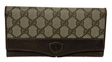 Authentic Vintage GUCCI  GG Beige Folded Long  Wallet picture