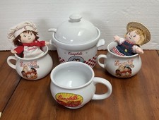 Vintage Campbell's Soup Kids Tureen Mugs Figurines Set 2000s Advertising picture