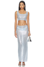 Superdown X REVOLVE Melie Sequin Top & SKIRT SET  SIZE SMALL picture