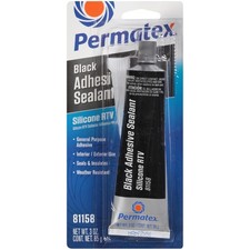 Permatex Black Silicone Adhesive Sealant 3 oz Tube Waterproof picture