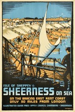 Sheerness On Sea Isle Of Sheppey Kent England Vintage Travel Poster Print picture