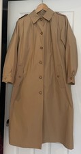 Vintage London Fog Maincoats Trench Coat 70s Tan Belted Sz 8P Classic Style picture