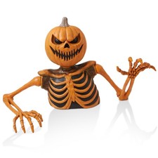 3 Ft. Halloween Pumpkin Groundbreaker Skeleton Giant Scary Outdoor Yard Décor picture