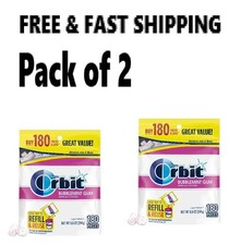 2 pack  Orbit Bubblemint Sugar Free Chewing Gum, Value Pack - 180 Ct each bag picture