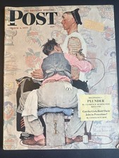 Saturday Evening Post March 4 1944 Norman Rockwell Tattoo Artist Complete picture