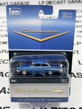 IXO Models 1957 Chevrolet Bel Air Sedan Blue 1:64 Diecast picture