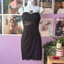 Y2K Charlotte Russe Mesh Black & Blue Party Dress Size 8 picture