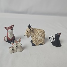 4 Pc Lot Of Bearfoots Big Sky Carvers Animal Figurines picture