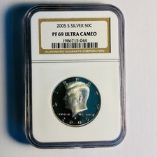 2005 S 50c Silver Proof Kennedy Half Dollar NGC PF 69 Ultra Cameo Awesome picture