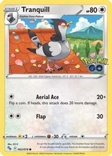 Tranquill - 062/078 - Common (Near Mint) Pokemon Go - Colorless Pokémon picture