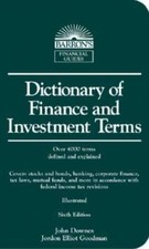 Dictionary of Finance and Investment Terms (Barron's Financial Guides) - GOOD picture