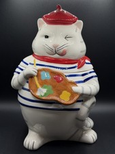 Artistic Cat Cookie Jar Rare Find Tracy Flickinger Certified International picture