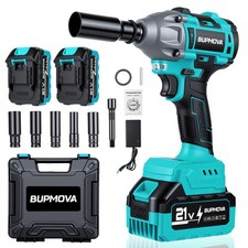 21V Cordless Impact Wrench Kit with 2 Batteries & Charger Brushless Motor picture